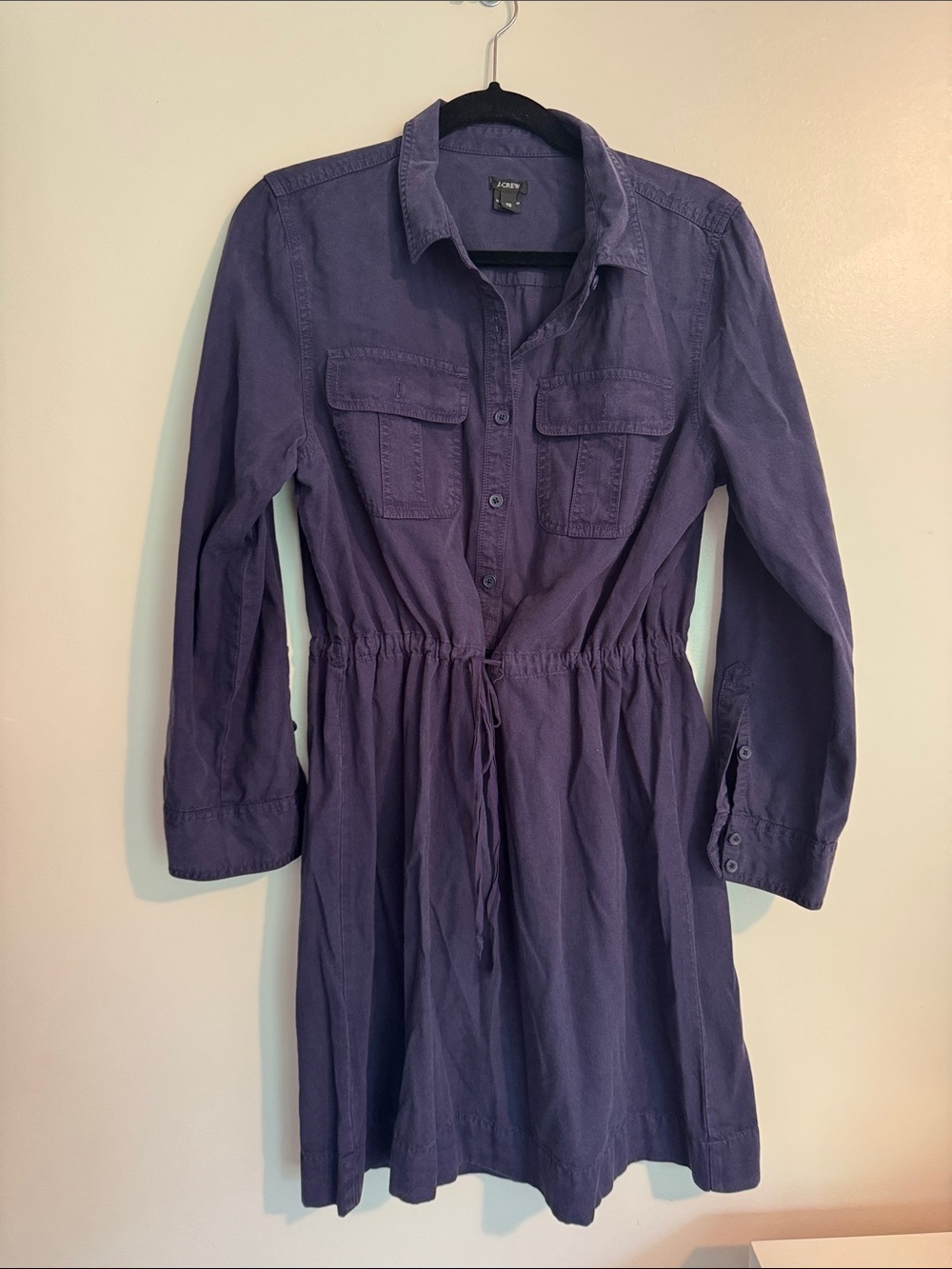 J Crew Navy Chambray Shirt Dress